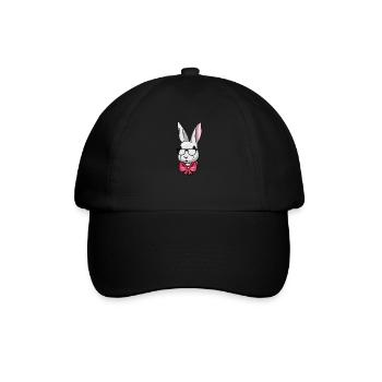Cute Easter Rabbit Fly - Baseball Cap - black/black - Front
