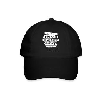 birthday present idea funky 60s peace gift idea - Baseballkappe - Schwarz/Schwarz - Vorne