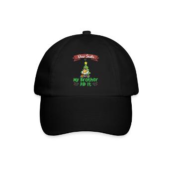 Cher Père Noël Mon frère l’a fait Frères et sœurs Noël - Casquette classique - noir/noir - Devant
