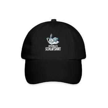 Offizielles Schlafshirt Hase - Baseballkappe - Schwarz/Schwarz - Vorne