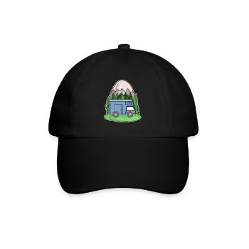 Mountain Mountains Mountain Peaks Caravans Motorhomes - Baseball Cap - black/black - Front
