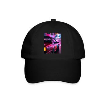 Vaporwave Esthétique Synthwave Car - Casquette classique - noir/noir - Devant