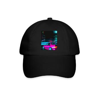 Vaporwave Esthétique Synthwave Car - Casquette classique - noir/noir - Devant