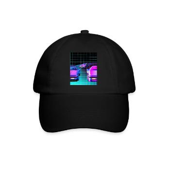 Vaporwave Esthétique Synthwave Car - Casquette classique - noir/noir - Devant