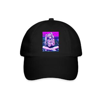 Pastel Esthétique Triste Anime Fille - Casquette classique - noir/noir - Devant