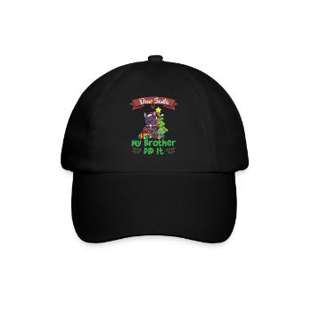 Cher Père Noël Mon frère l’a fait Frères et sœurs Noël - Casquette classique - noir/noir - Devant