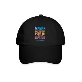 Maman Meilleur Cadeau C'est Nous Enfants - Casquette classique - noir/noir - Devant