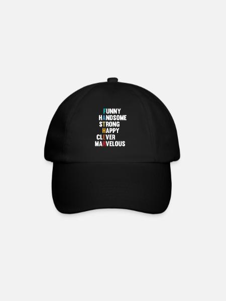 Papa Vater Vatertagsgeschenk - Baseballkappe - Schwarz/Schwarz