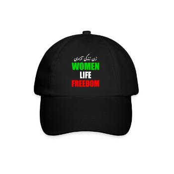 Women life freedom - Baseballkappe - Schwarz/Schwarz - Vorne