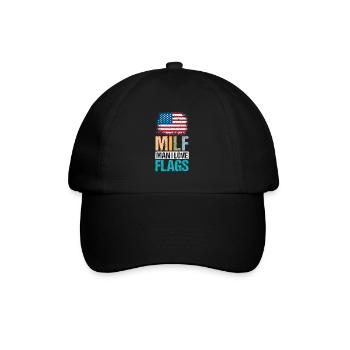 USA Flags Idependence Day Man Retro - Baseballkappe - Schwarz/Schwarz - Vorne