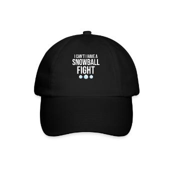 Snowball Fight - I Can't I Have A Snowball Fight - Baseball Cap - black/black - Front