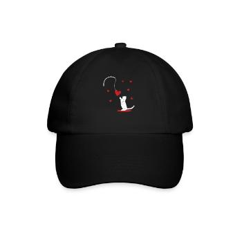 Katzenspielzeug Liebe V-Day Katzen Liebhaber - Baseballkappe - Schwarz/Schwarz - Vorne