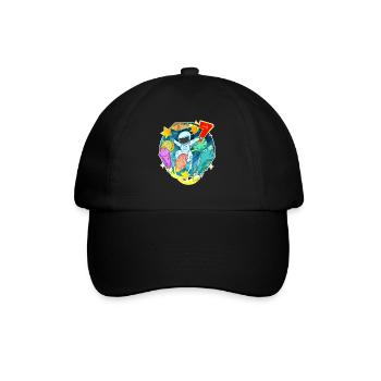 7e anniversaire 7 ans Jeune astronaute Espace - Casquette classique - noir/noir - Devant