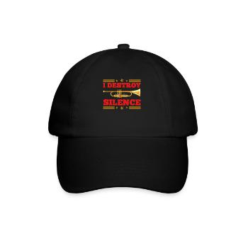 Tromboniste Musicien Je détruis le calme avec le trombone - Casquette classique - noir/noir - Devant