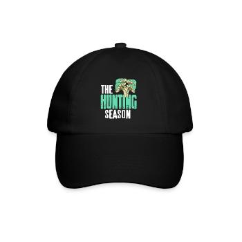 La saison de chasse Rétro Champignon Chasse Mycologie - Casquette classique - noir/noir - Devant