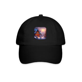 Motif de Noël - Casquette classique - noir/noir - Devant