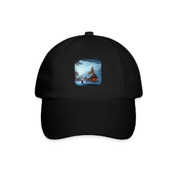Motif de Noël - Casquette classique - noir/noir - Devant