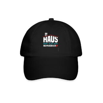 Lustiges Haus das Frauen Beruf Bauherrin stolze - Baseballkappe - Schwarz/Schwarz - Vorne