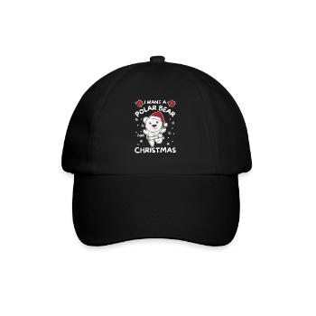 Je veux un ours polaire pour Noël mignons ours polaires - Casquette classique - noir/noir - Devant