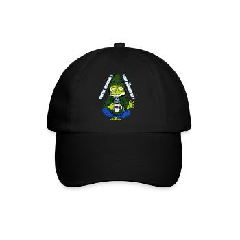 Very thin ice cream Morning grouch frog coffee - Baseball Cap - black/black - Front