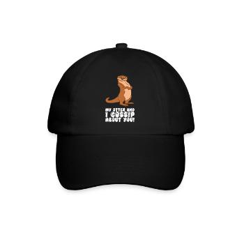 Niedliche Otter-Wortspiele Und Otter-Witze - Baseballkappe - Schwarz/Schwarz - Vorne
