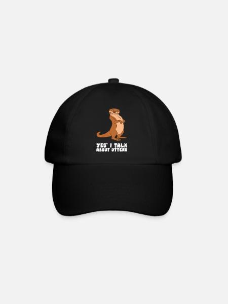 Niedliche Otter-Wortspiele Und Otter-Witze - Baseballkappe - Schwarz/Schwarz