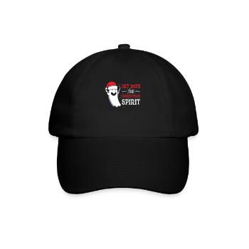 Christmas Cute Ghost Halloween Christmas Spirit - Baseball Cap - black/black - Front