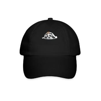 Funny sleeping panda with sleeping - Baseball Cap - black/black - Front