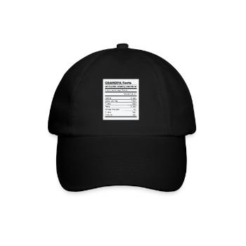 Grandparents Day Best Amazing Grandpa Facts - Baseball Cap - black/black - Front