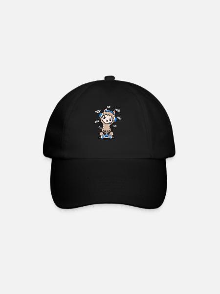 Llama - Baseball Cap - black/black
