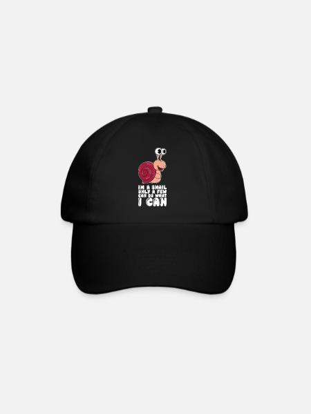 Ich Bin Eine Schnecke - Baseballkappe - Schwarz/Schwarz