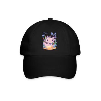 Axolotl gambles underwater - Baseball Cap - black/black - Front