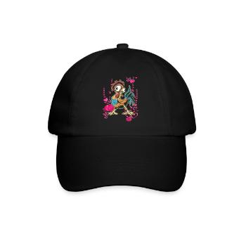 cool rooster - Baseball Cap - black/black - Front