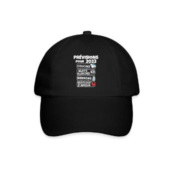 Prévisions pour 2023 Humour Futur Papa pour 2023 - Casquette classique - noir/noir - Devant