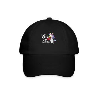 Drachen Wie Das Letzte Einhorn frisst Drache - Baseballkappe - Schwarz/Schwarz - Vorne