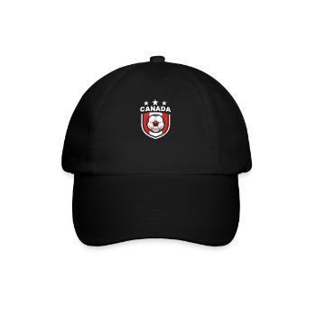 Canada National Soccer Team Country Flag Football - Baseball Cap - black/black - Front