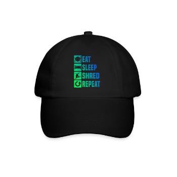 Snowboarding Snowboarder Snowboard Wintersport - Baseballkappe - Schwarz/Schwarz - Vorne