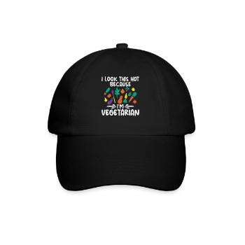 Gemüseliebhaber Vegetarische Geschenke - Baseballkappe - Schwarz/Schwarz - Vorne