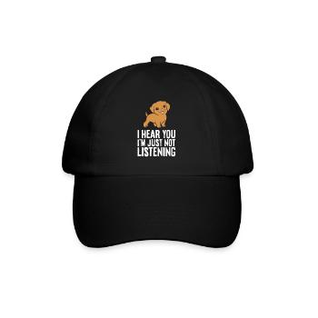 Je t’entends je n’écoute pas drôle de chien Vizsla - Casquette classique - noir/noir - Devant
