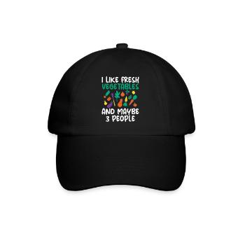 Vegetable Lover Vegetarian Gifts - Baseball Cap - black/black - Front