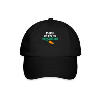 Vegetable Lover Vegetarian Gifts - Baseball Cap - black/black - Front