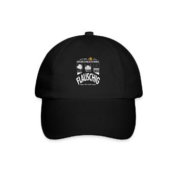 Physik 4 Aggregatzustände Flauschig Dick Geschenk - Baseballkappe - Schwarz/Schwarz - Vorne