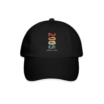 18e anniversaire 2005 Né 18 ans - Casquette classique - noir/noir - Devant