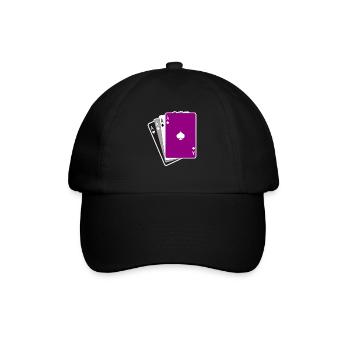 Drapeau des cartes asexuées - Casquette classique - noir/noir - Devant