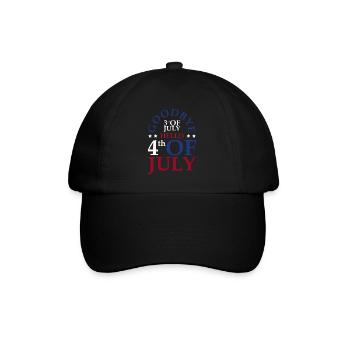 Goodbye July 3rd Hello July 4th, - Baseball Cap - black/black - Front