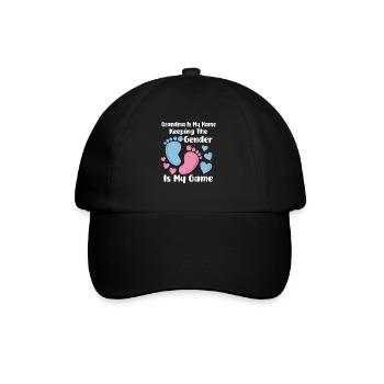 Gender Reveal Pregnancy Baby Shower - Baseball Cap - black/black - Front