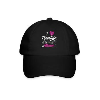 J'aime la musique freestyle - Casquette classique - noir/noir - Devant
