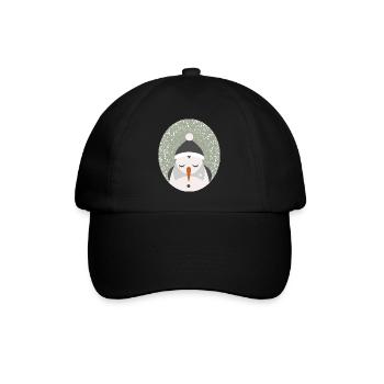 mignon bonhomme de neige avec casquette et nez de navet - Casquette classique - noir/noir - Devant