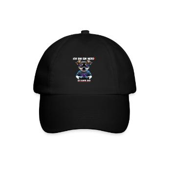 Ich bin ein Nerd - Ich kann das - Baseballkappe - Schwarz/Schwarz - Vorne