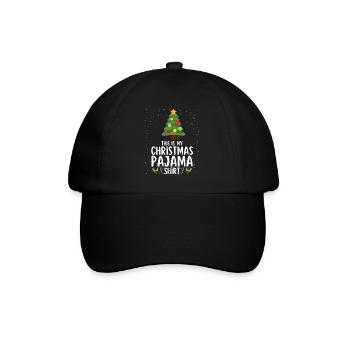 Christmas Pajamas Pajamas Sleepshirt - Baseball Cap - black/black - Front